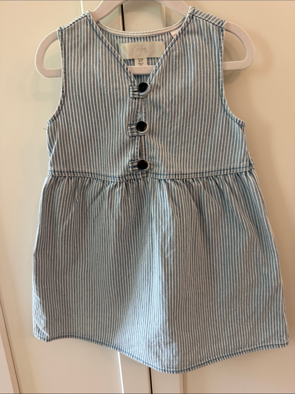 Zara denim striped dress 3T